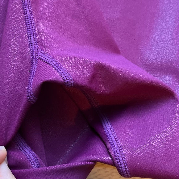 Zyia Lipgloss Metallic Plus High Rise Leggings 20” Inseam Sz 4 - Picture 4 of 11